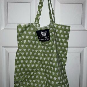 Madison Mathews Olive Heart Tote